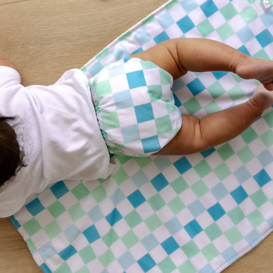 Coastal Checks Cloth Nappy | Large