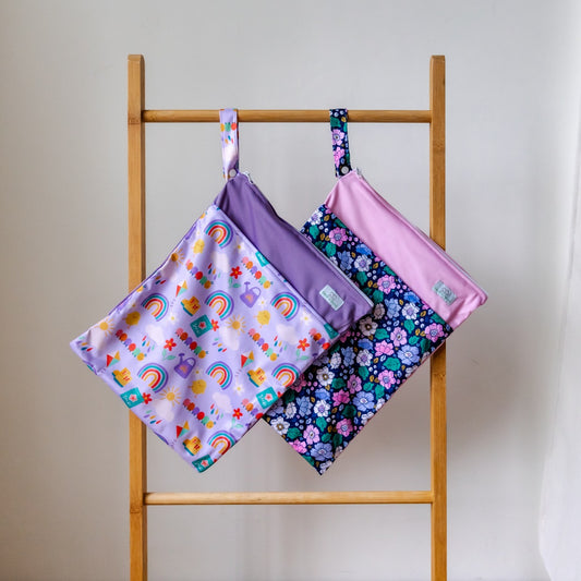 Bear & Moo Large Wet Bag | Retro Vintage Blooms