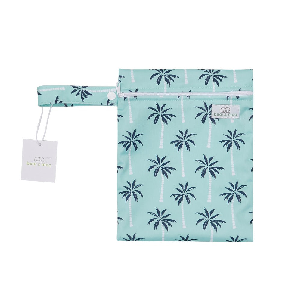 Bear & Moo Water Resistant Swimwear Bag | Mint Tropics | Bear & Moo Kids Togs