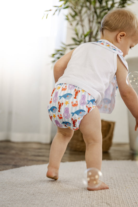 Ocean Pals Cloth Nappy | One Size Fits Most