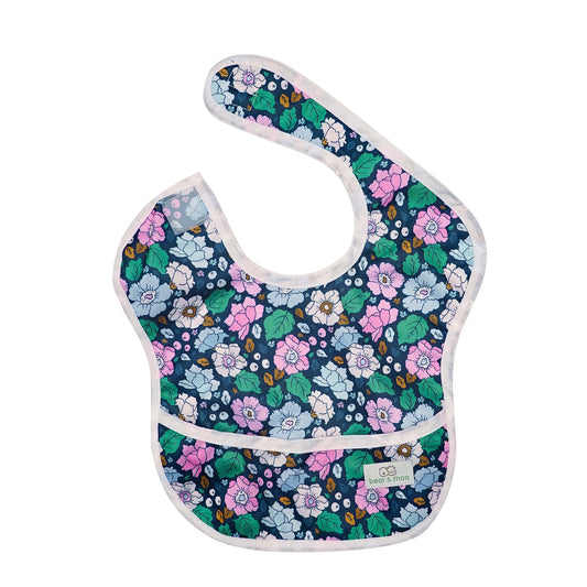 Bear & Moo Classic Bib | Retro Vintage Blooms