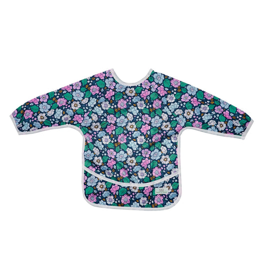 Bear & Moo Sleeved Bib | Retro Vintage Blooms