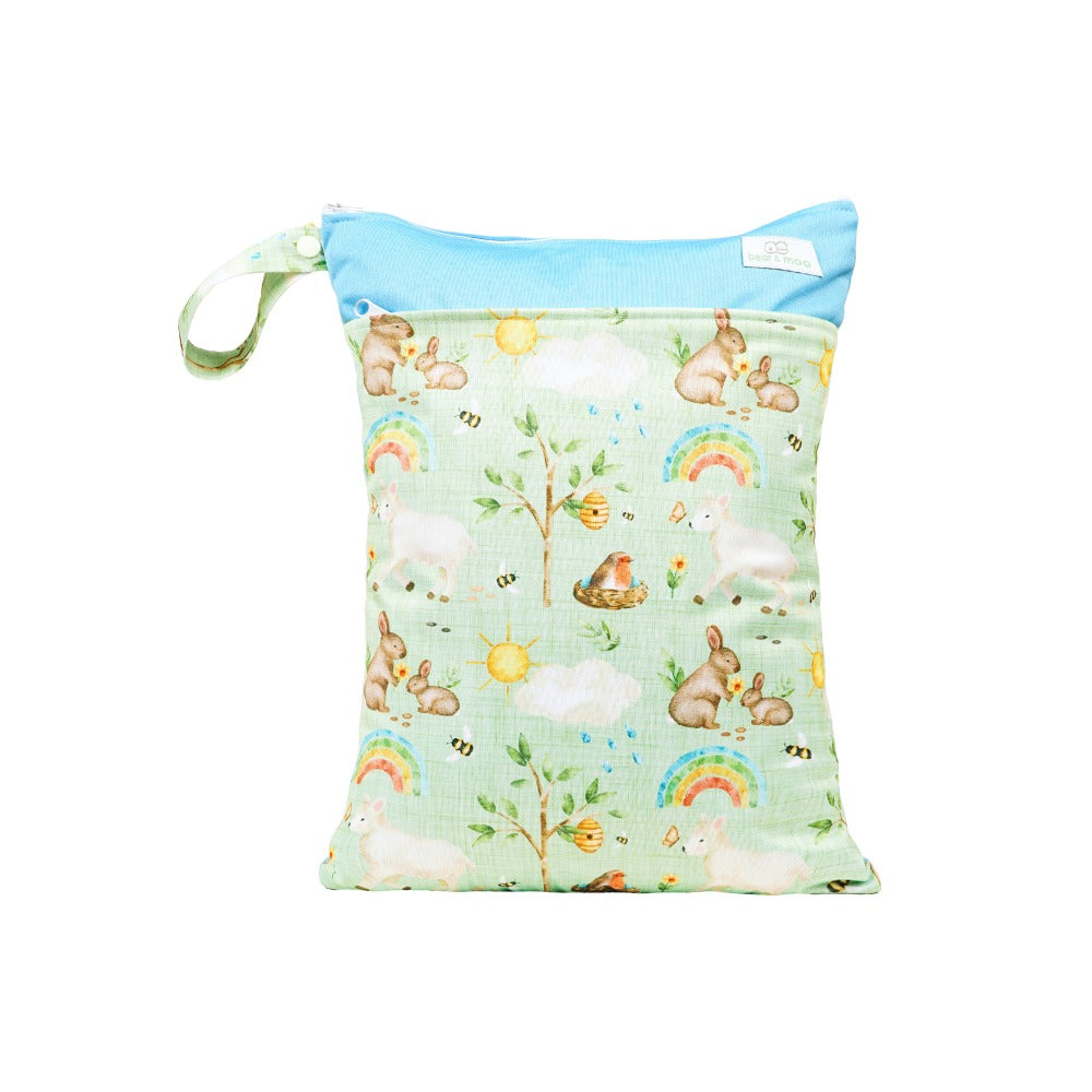 Bear & Moo Large Wet Bag | Large Swim Bag | Large Water Resistant Nappy Bag