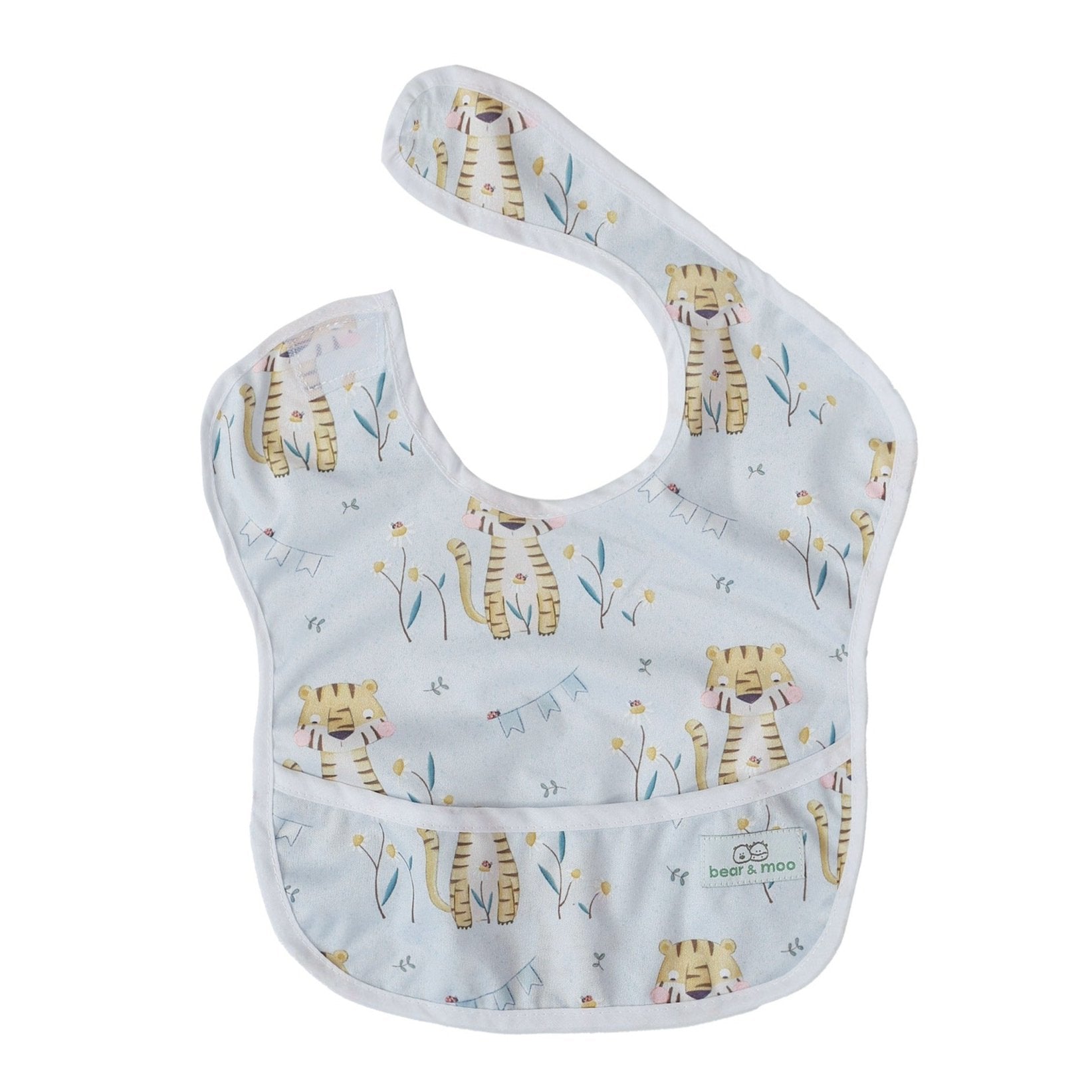 Classic Bib made with waterproof PUL material from Bear & Moo