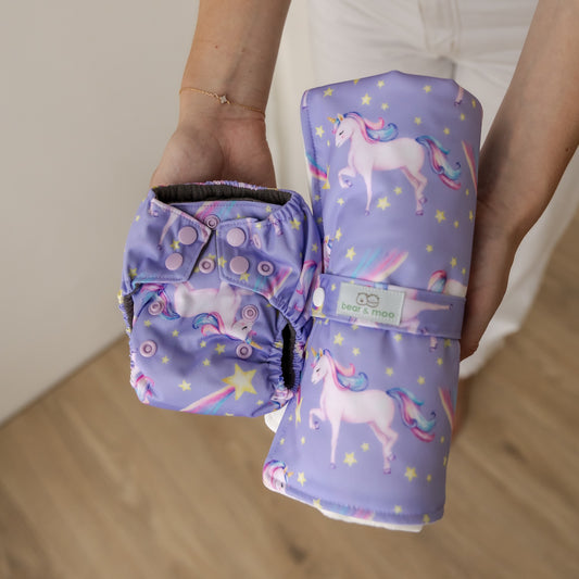 Unicorn Magic Newborn Nappy