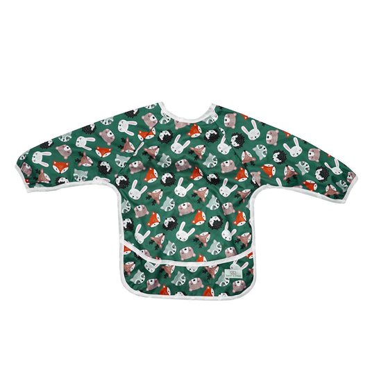 Bear & Moo Sleeved Bib | Woodland Critters