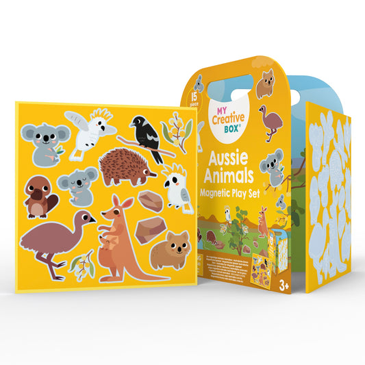 My Creative Box Aussie Animals Magnetic Play Set, fold-out scene with magnetic pieces