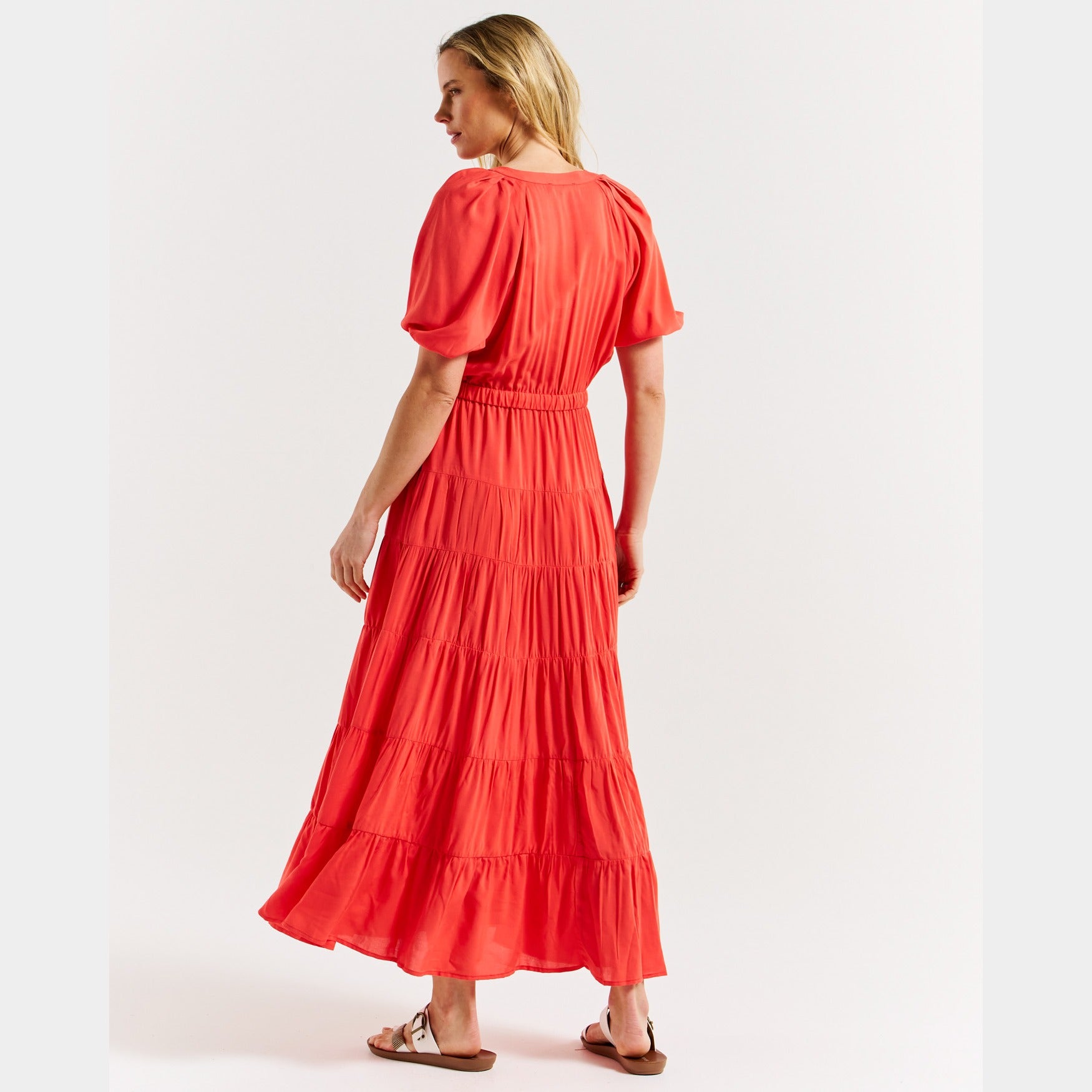 Betty Basics Aleja Dress | Fiesta Red available at Bear & Moo