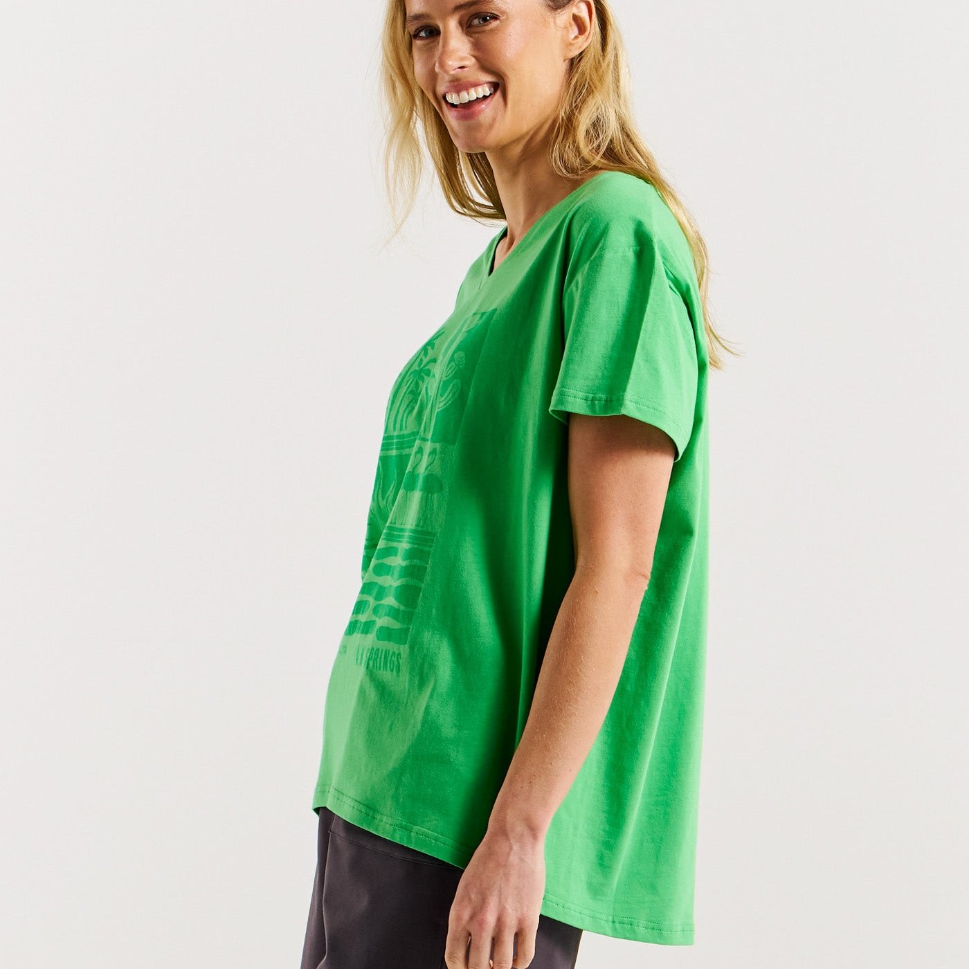 Betty Basics Teagan V-Neck Tee available at Bear & Moo