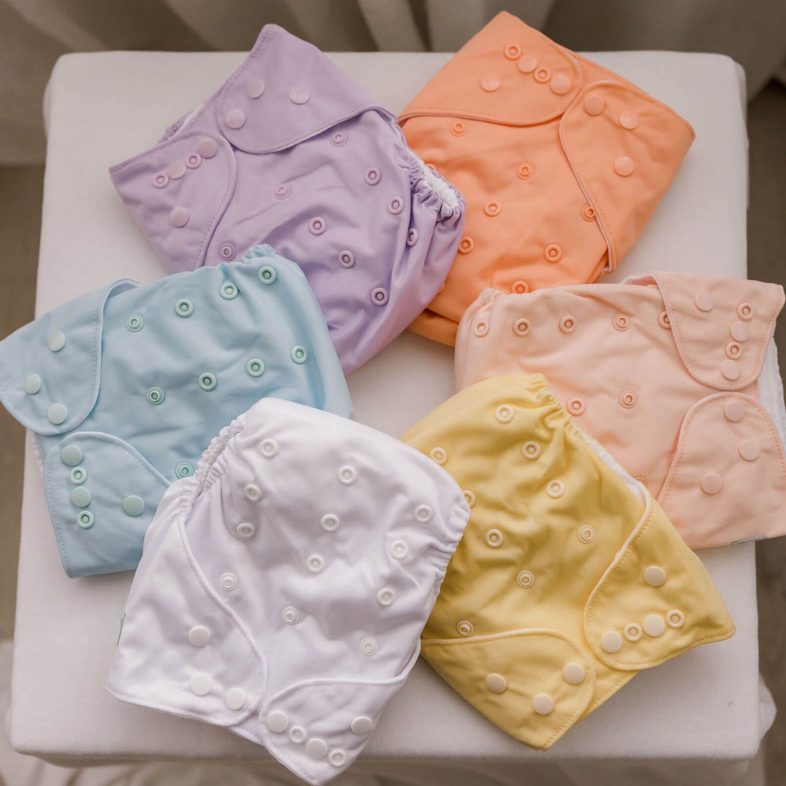 Reusable Cloth One Size Fits Most Nappy in Blush from Bear and Moo