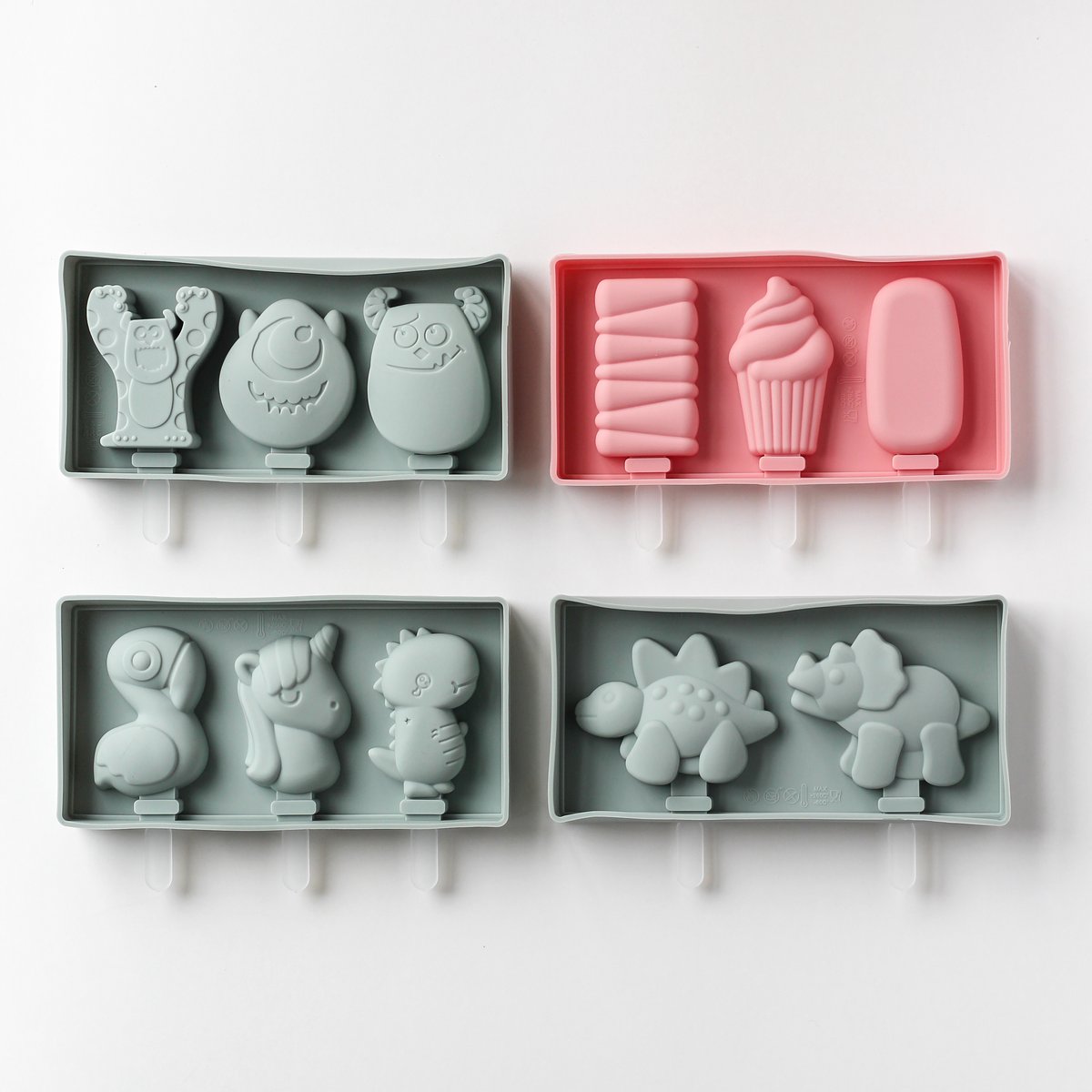 Little Giants Silicon Ice Block Moulds in Four Shapes from Bear & Moo