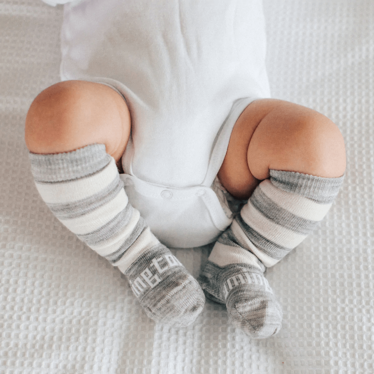 Lamington Merino Knee High Socks in Pebble available at Bear & Moo