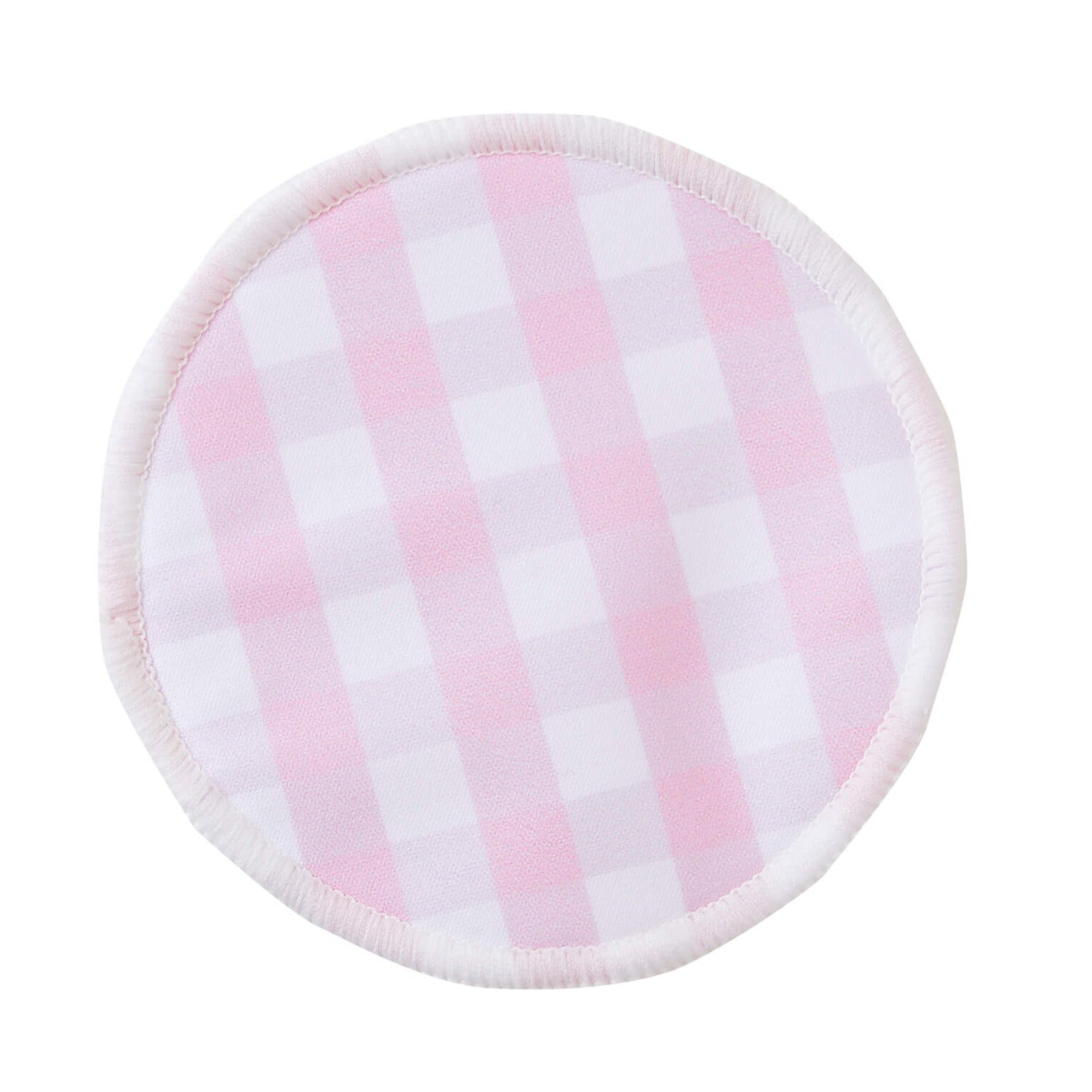 Pink Lemonade Gingham Reusable Bamboo Breast Pads from Bear & Moo